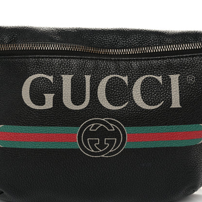 Gucci Grained Calfskin Logo Belt Bag Black 8 of 10