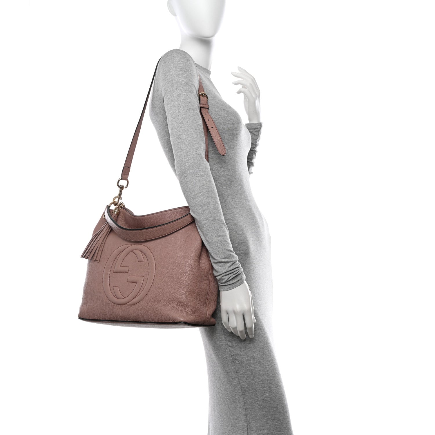 Gucci Pebbled Calfskin Large Soho Hobo Dark Cipria 2 of 10
