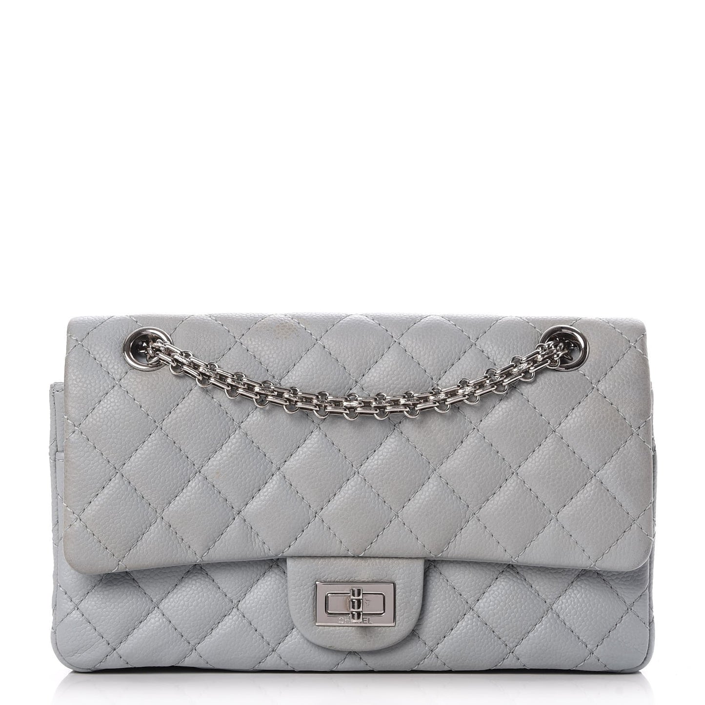 Caviar Quilted 2.55 Reissue Flap 225 Grey