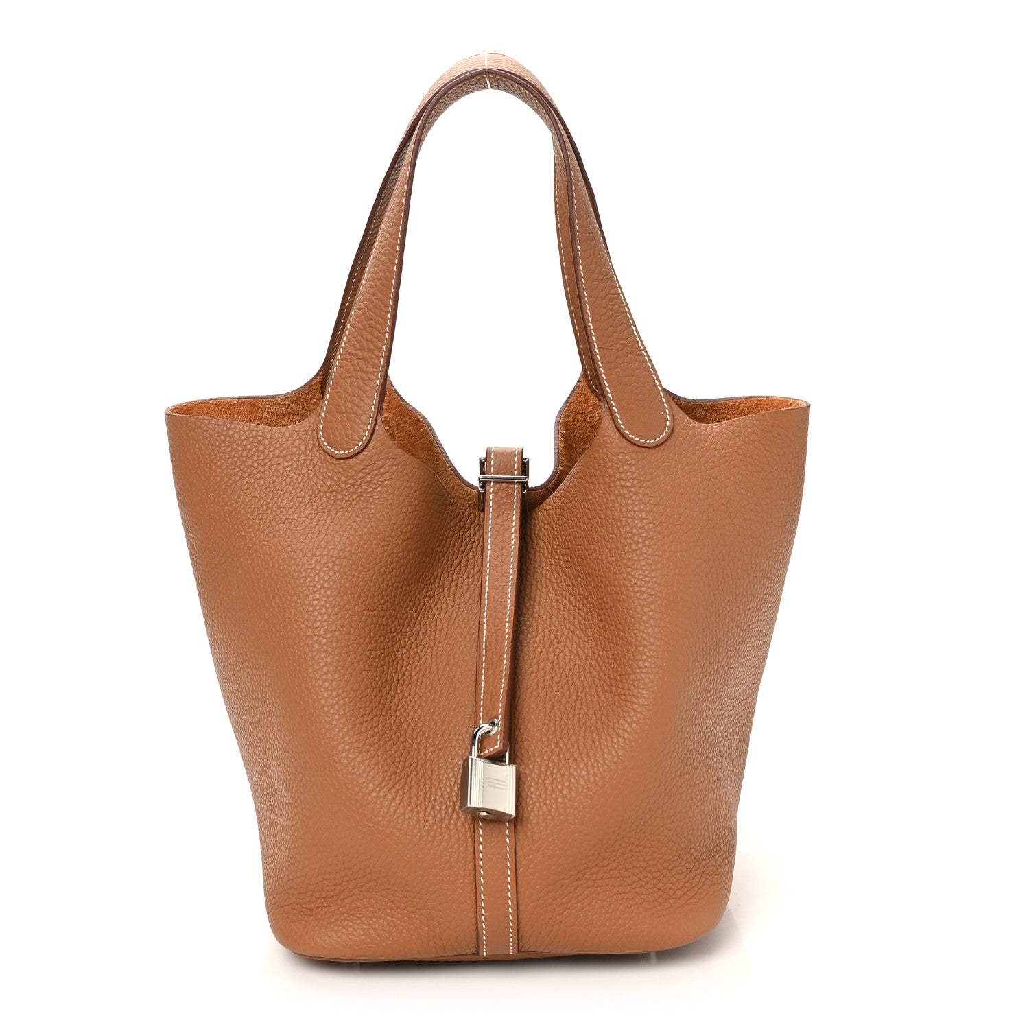 Hermes Taurillon Clemence Picotin Lock 22 MM Gold 1 of 12