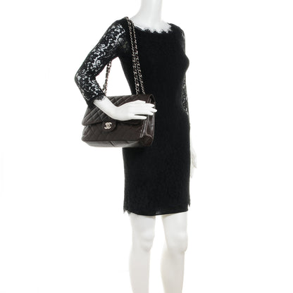 Chanel Caviar Quilted Jumbo Single Flap Dark Brown 2 of 8