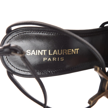 Saint Laurent Calfskin Cassandra 110 Sandals 37 Black 6 of 8