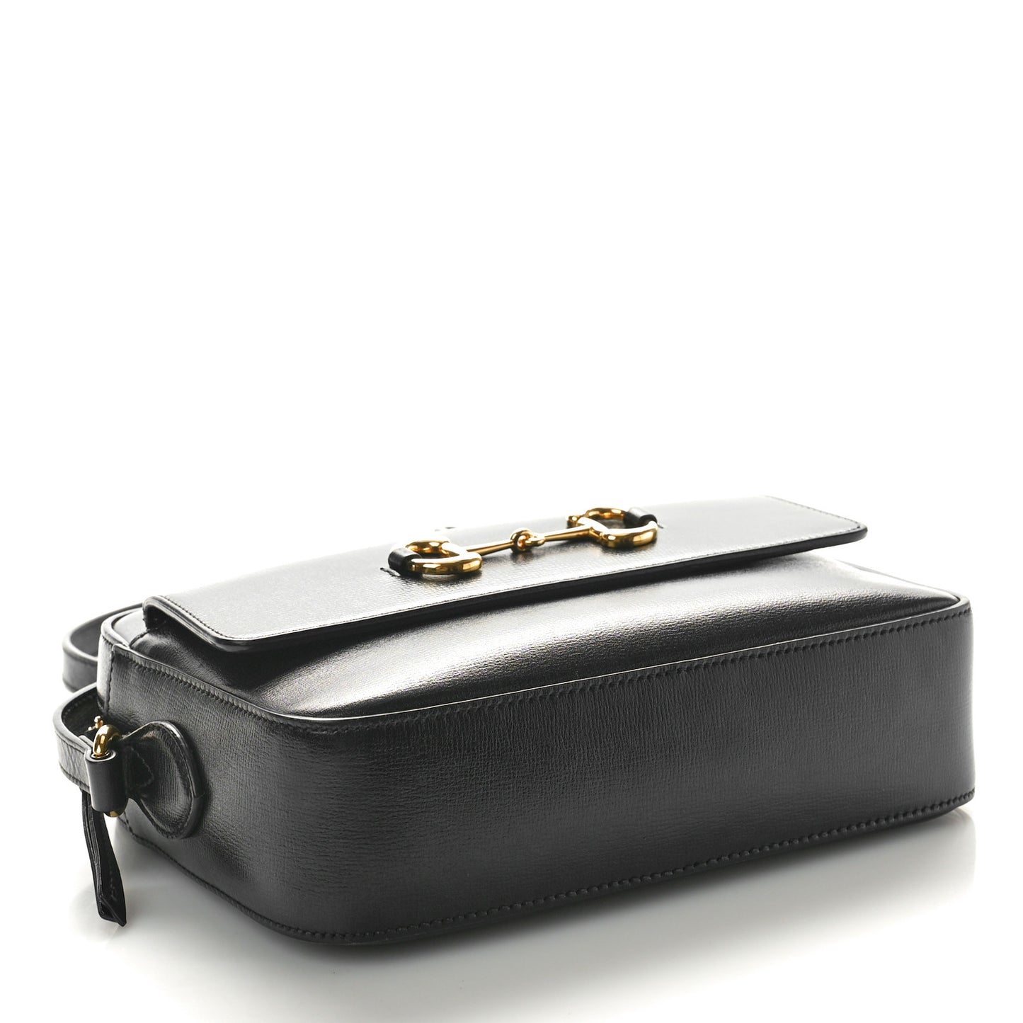 Textured Calfskin Small Horsebit 1955 Shoulder Bag Black