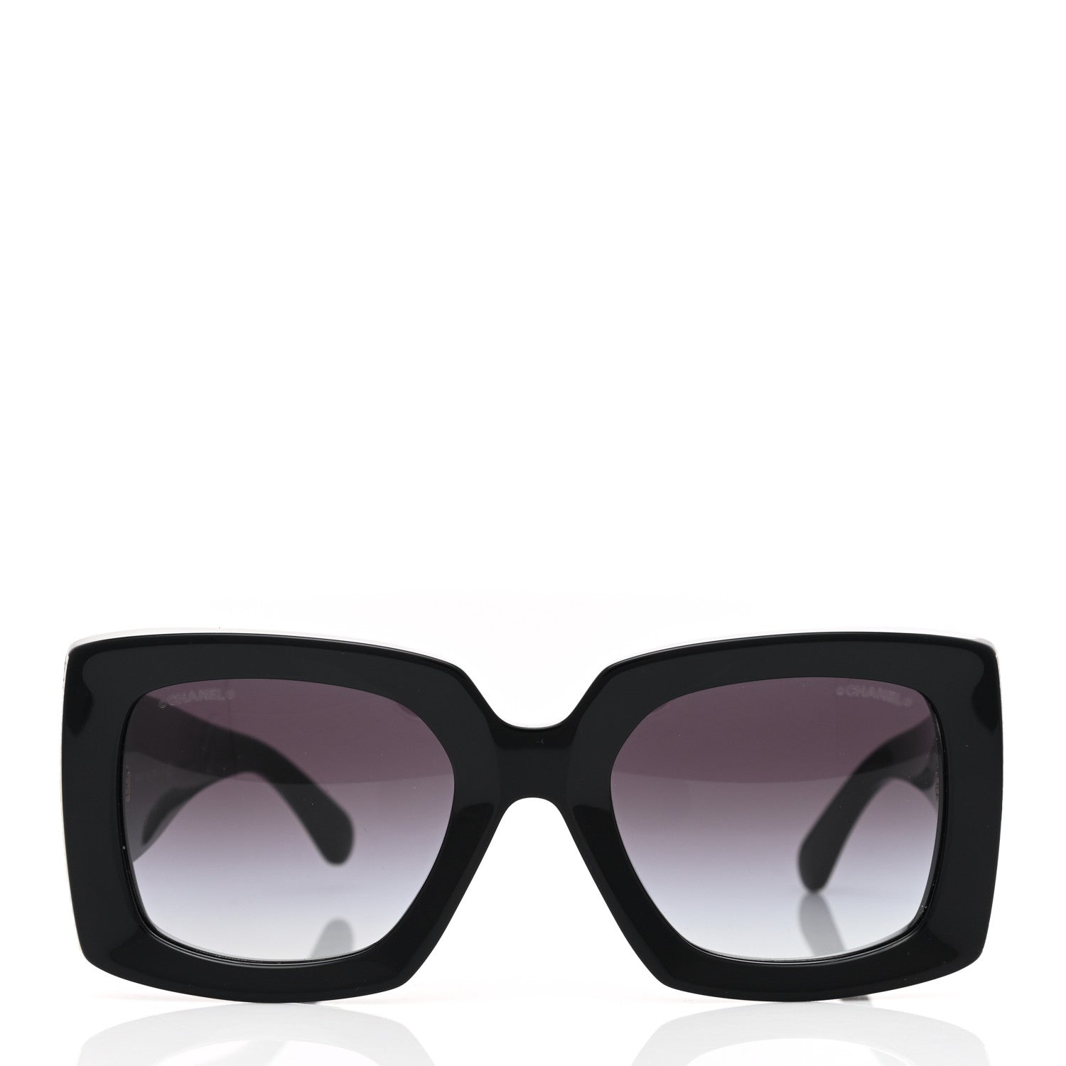 Chanel Acetate Rectangle Sunglasses 5435 Black 3 of 7