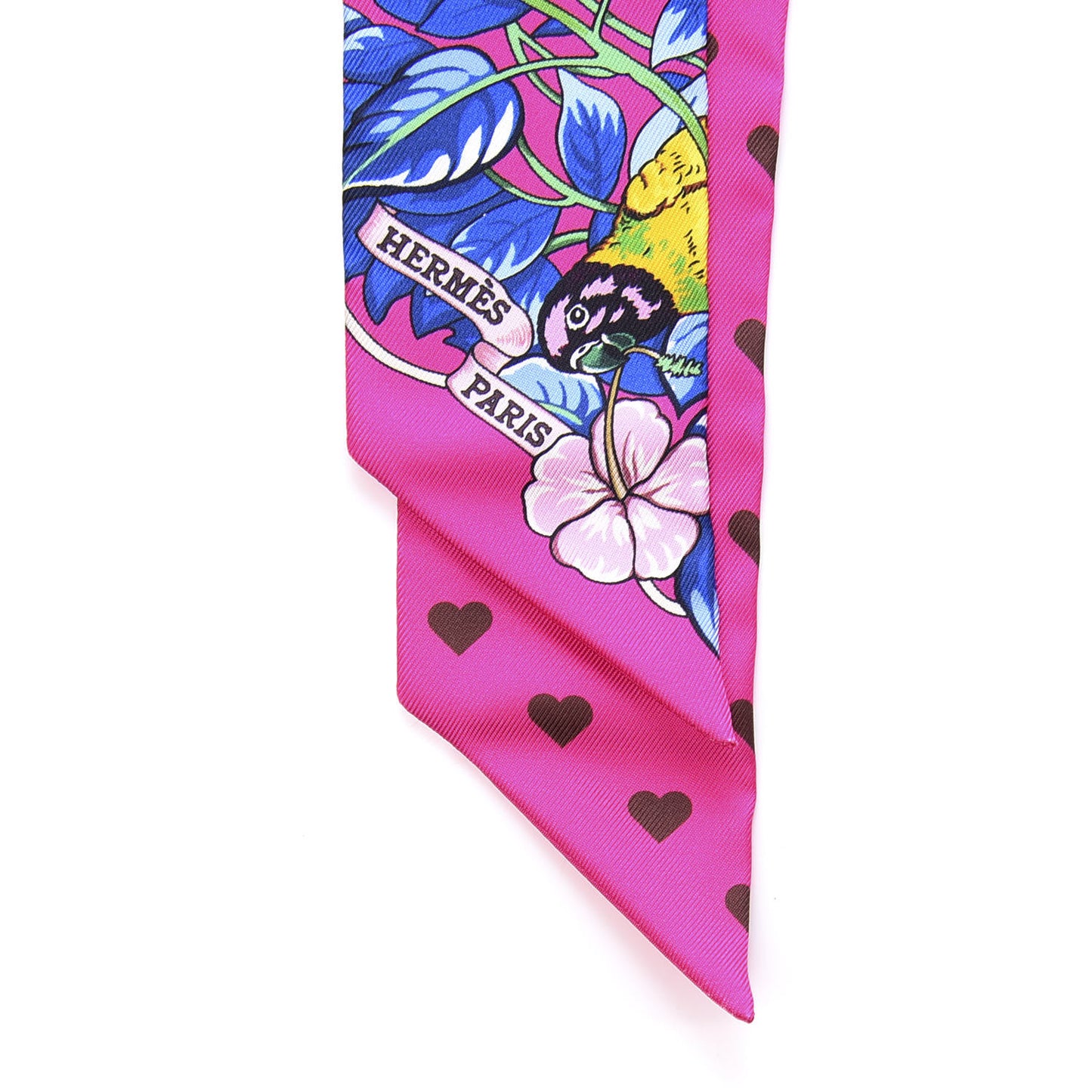 Silk Jungle Love Love Twilly Rose Vif Bleu Roy
