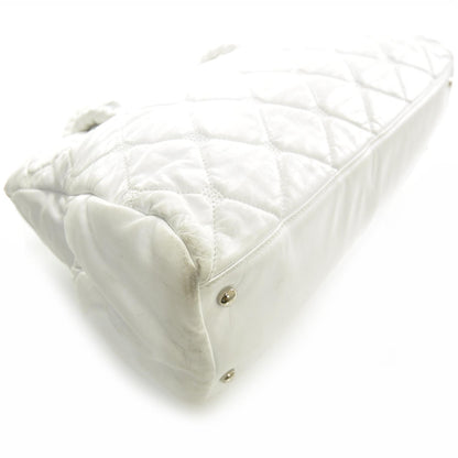 Chanel Quilted Lambskin Large Hidden Chain Tote White 5 of 12