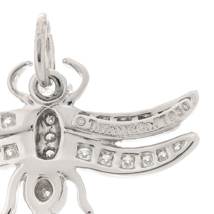Tiffany Platinum Diamond Dragonfly Pendant 4 of 4