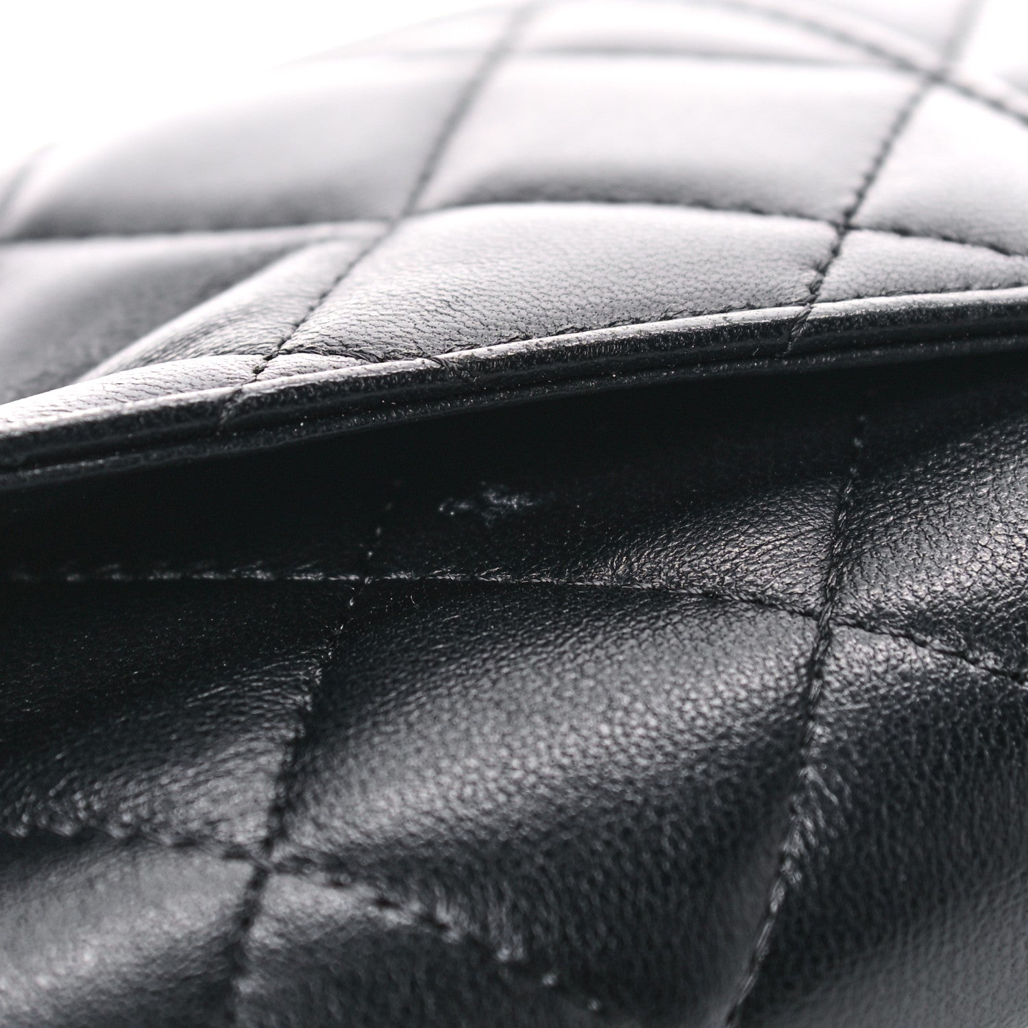 Chanel Lambskin Quilted Large Flap Wallet Black 13 of 13
