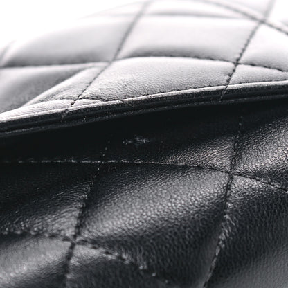 Chanel Lambskin Quilted Large Flap Wallet Black 13 of 13