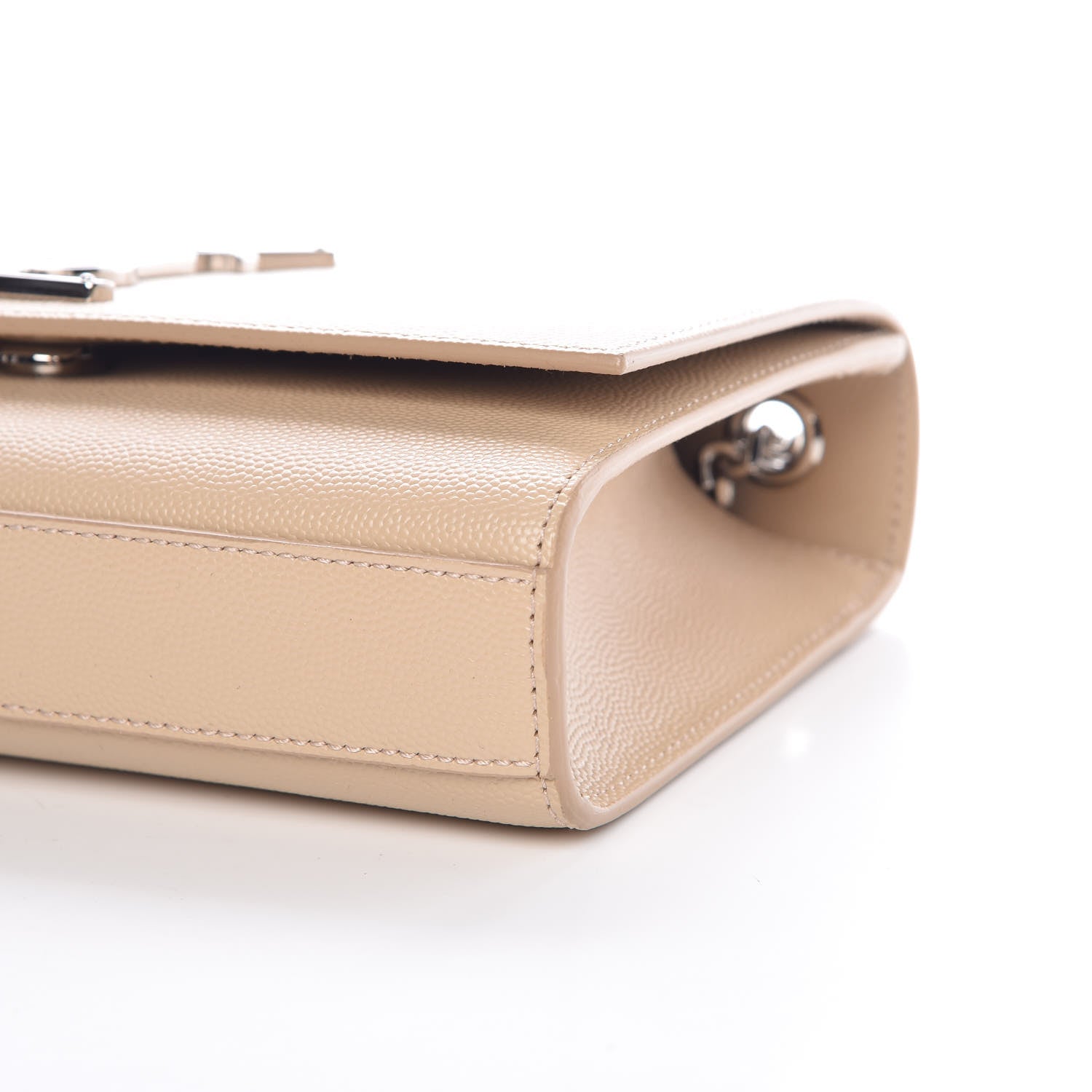 Saint Laurent Grain De Poudre Small Monogram Kate Satchel Nude Powder 9 of 9