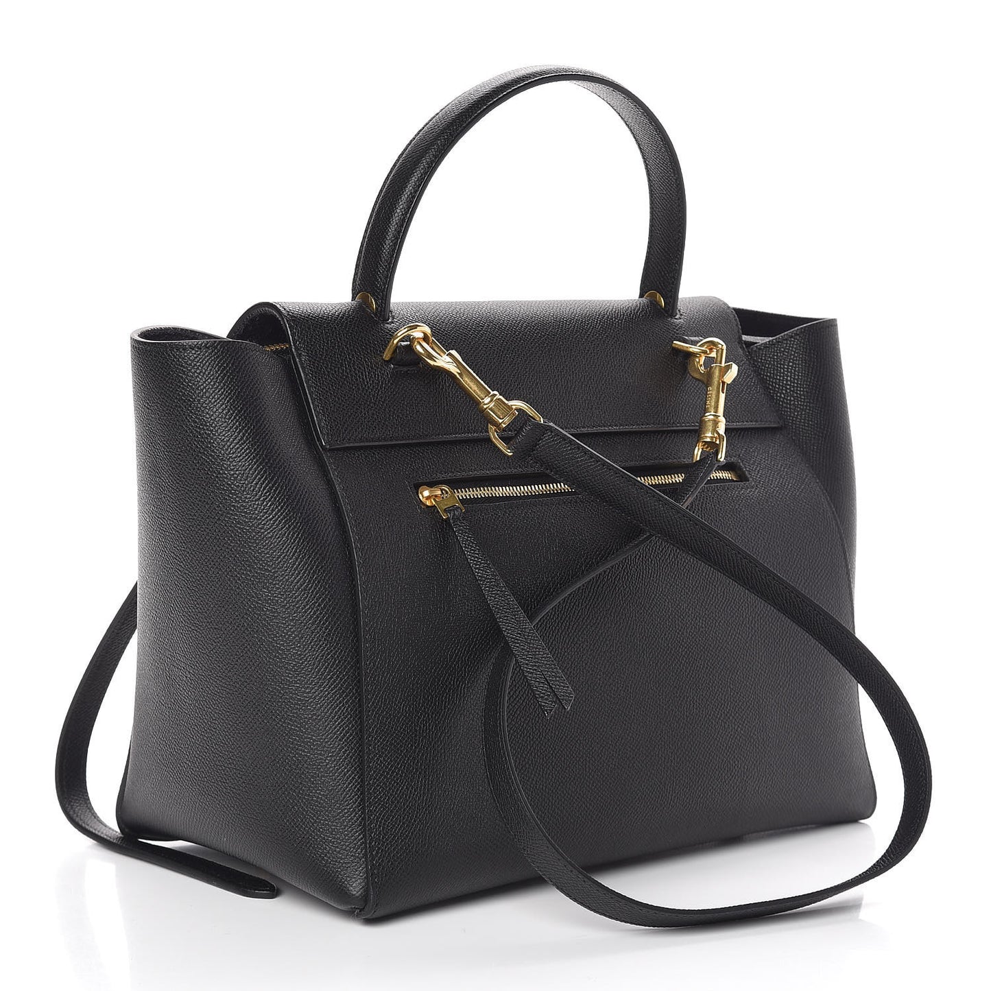 Grained Calfskin Mini Belt Bag Black