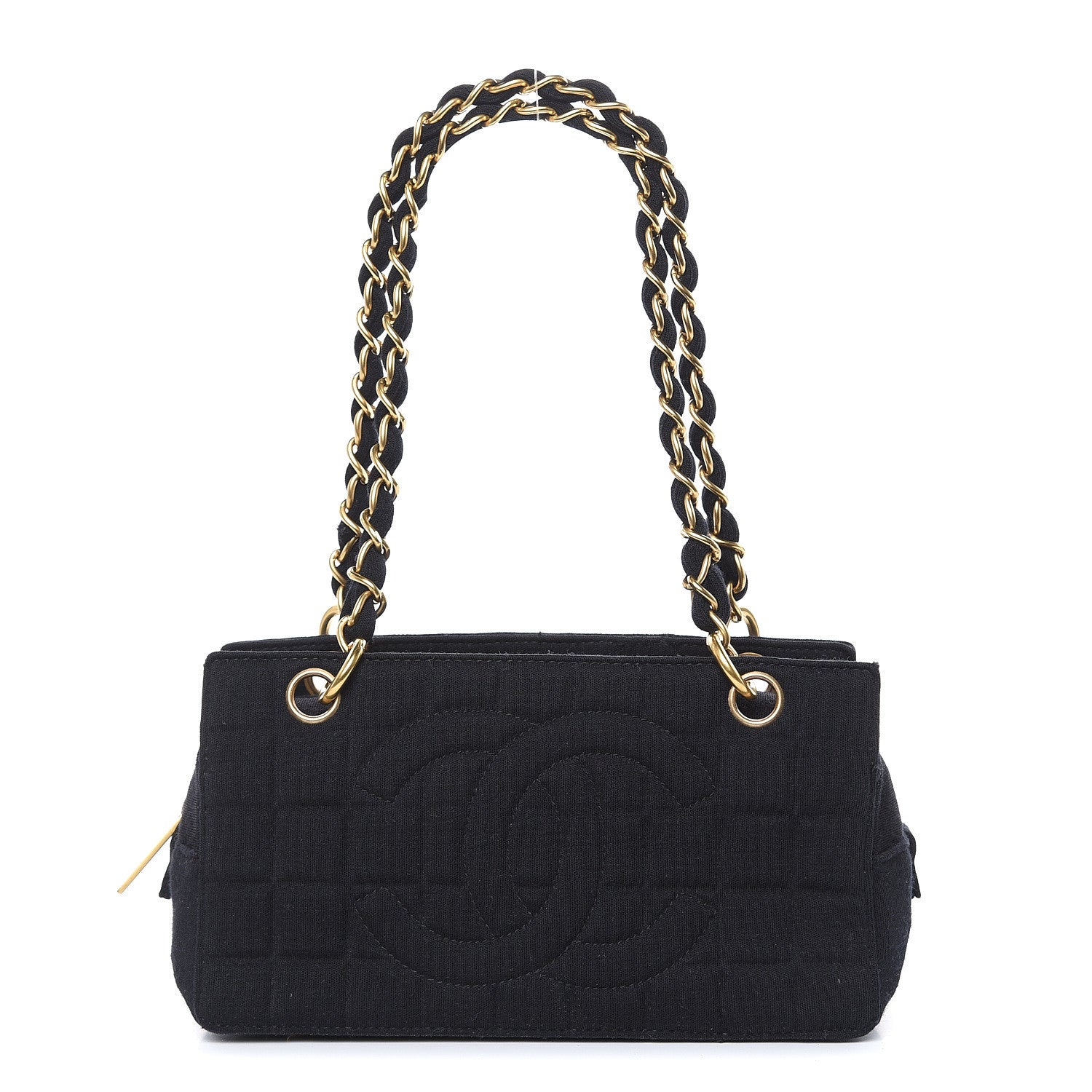 Chanel Jersey Quilted Petite Timeless Tote PTT Black 1 of 13