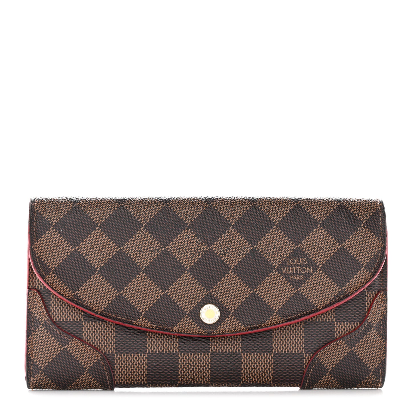 Damier Ebene Caissa Wallet Cherry