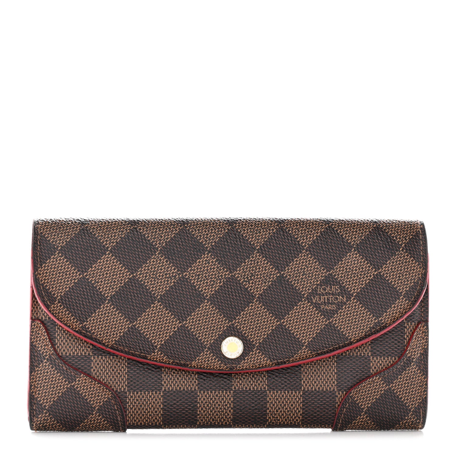 Louis Vuitton Damier Ebene Caissa Wallet Cherry 1 of 15