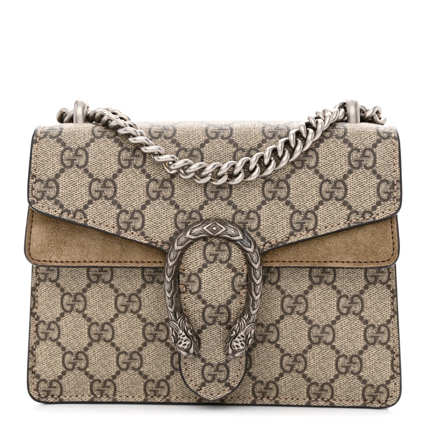 Gucci GG Supreme Monogram Mini Dionysus Shoulder Bag Taupe 1 of 10
