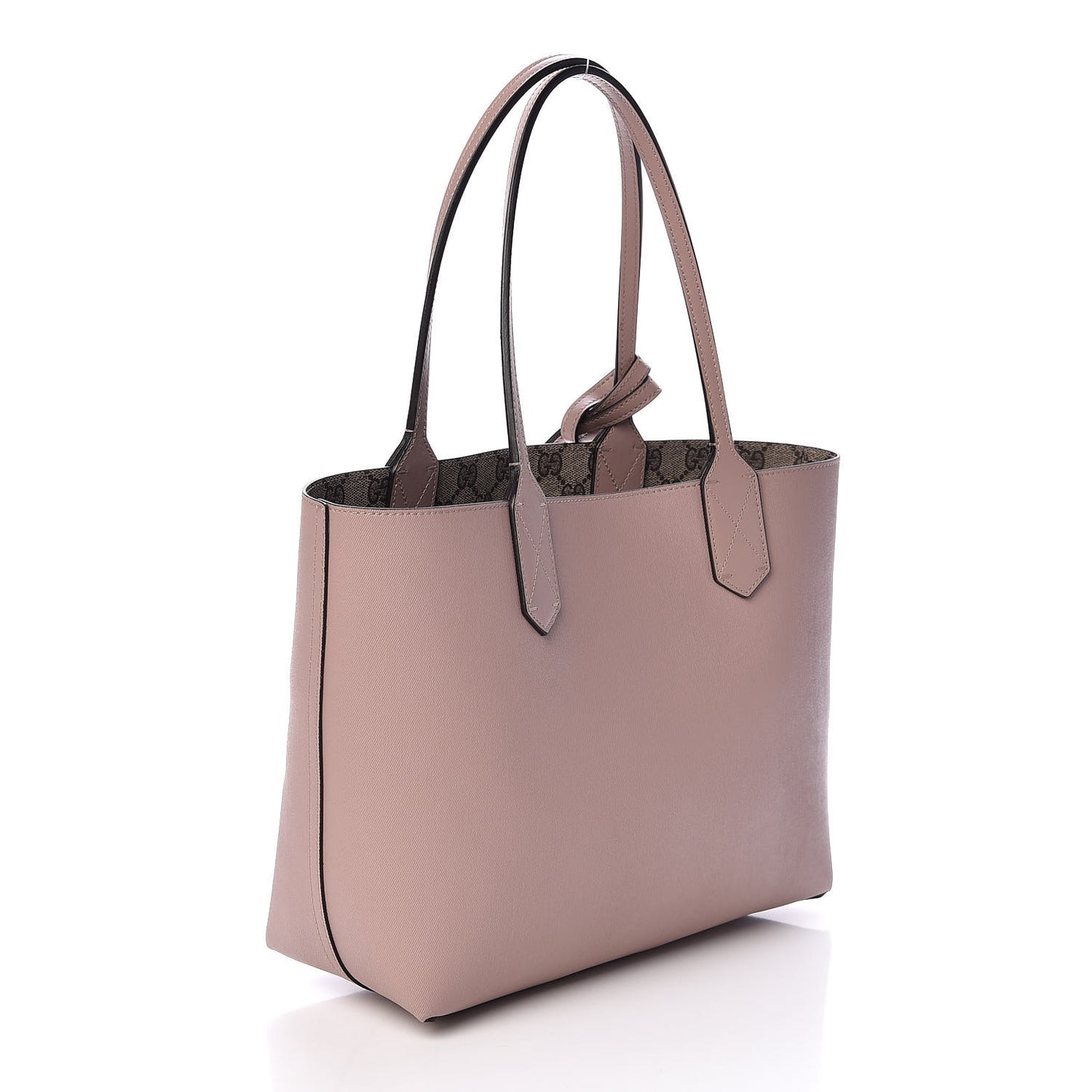 Textured Calfskin Monogram Small Reversible GG Tote Dark Cipria