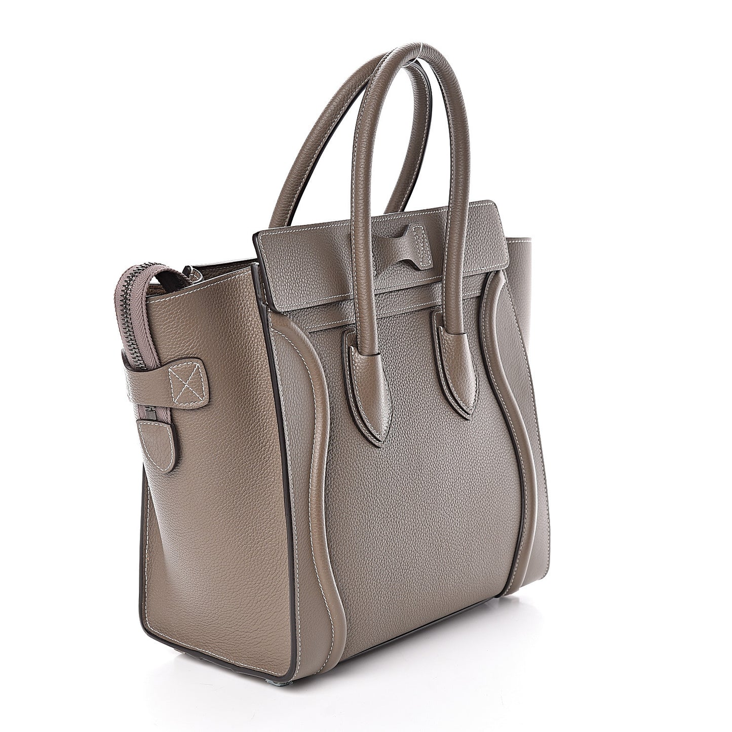 Drummed Calfskin Micro Luggage Souris