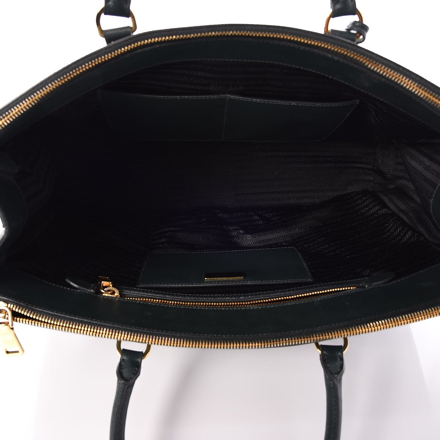 Saffiano Lux Extra Large Galleria Double Zip Tote Smeraldo
