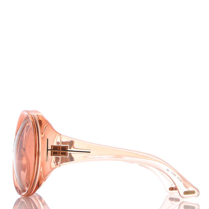 Tom Ford Ali Oversized Round Sunglasses TF0221 Peach Pink 3 of 7