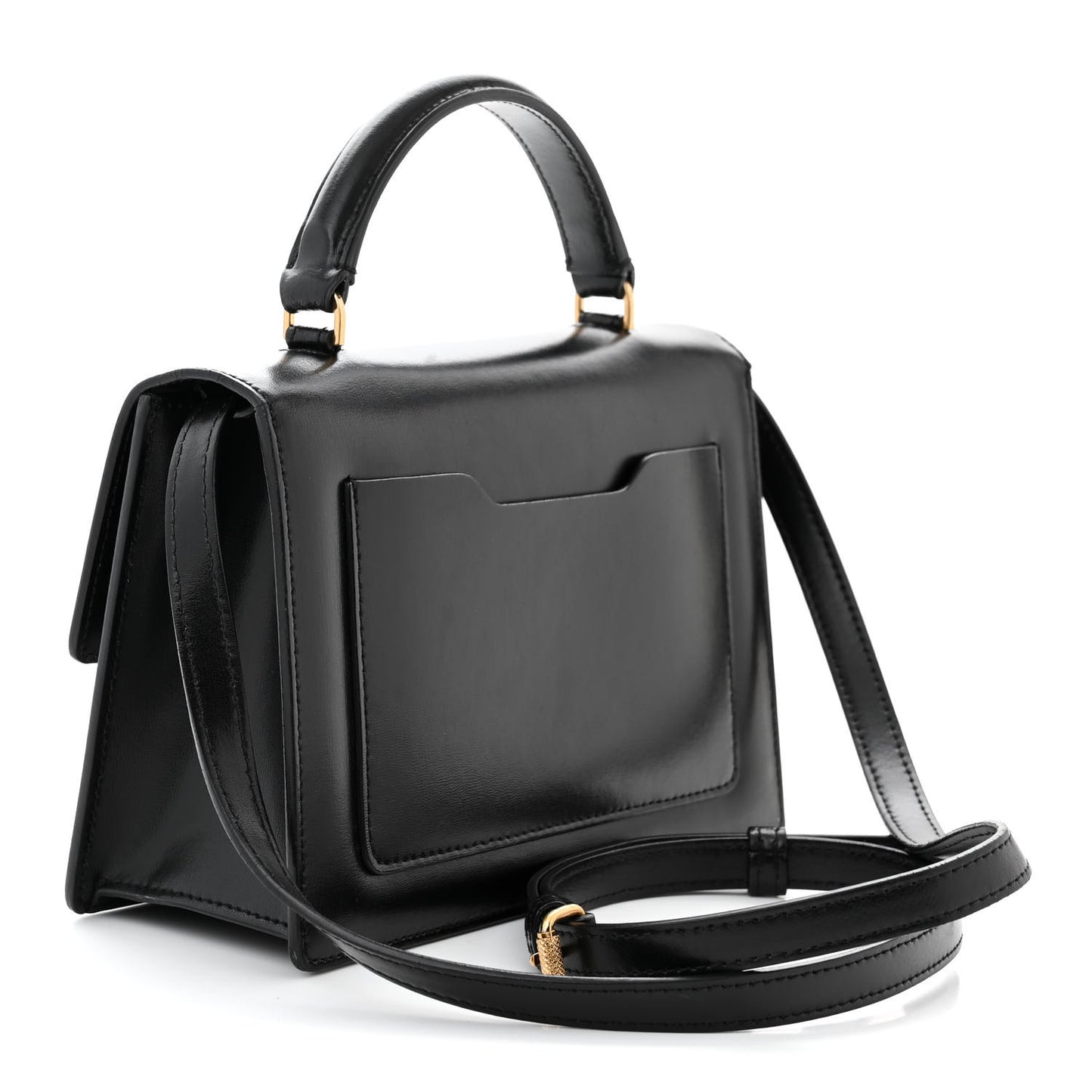 Calfskin Jitney 1.4 Top Handle Bag Black