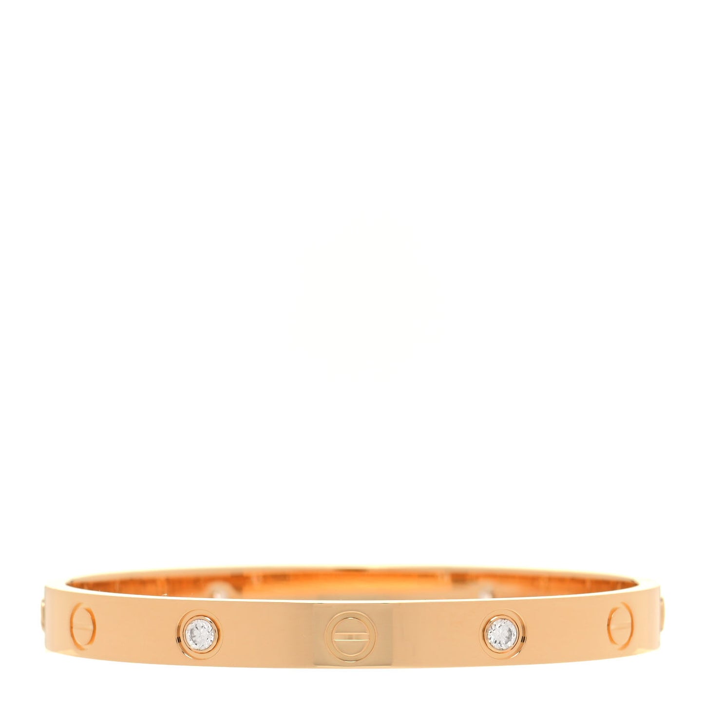 18K Yellow Gold 4 Diamond LOVE Bracelet 16