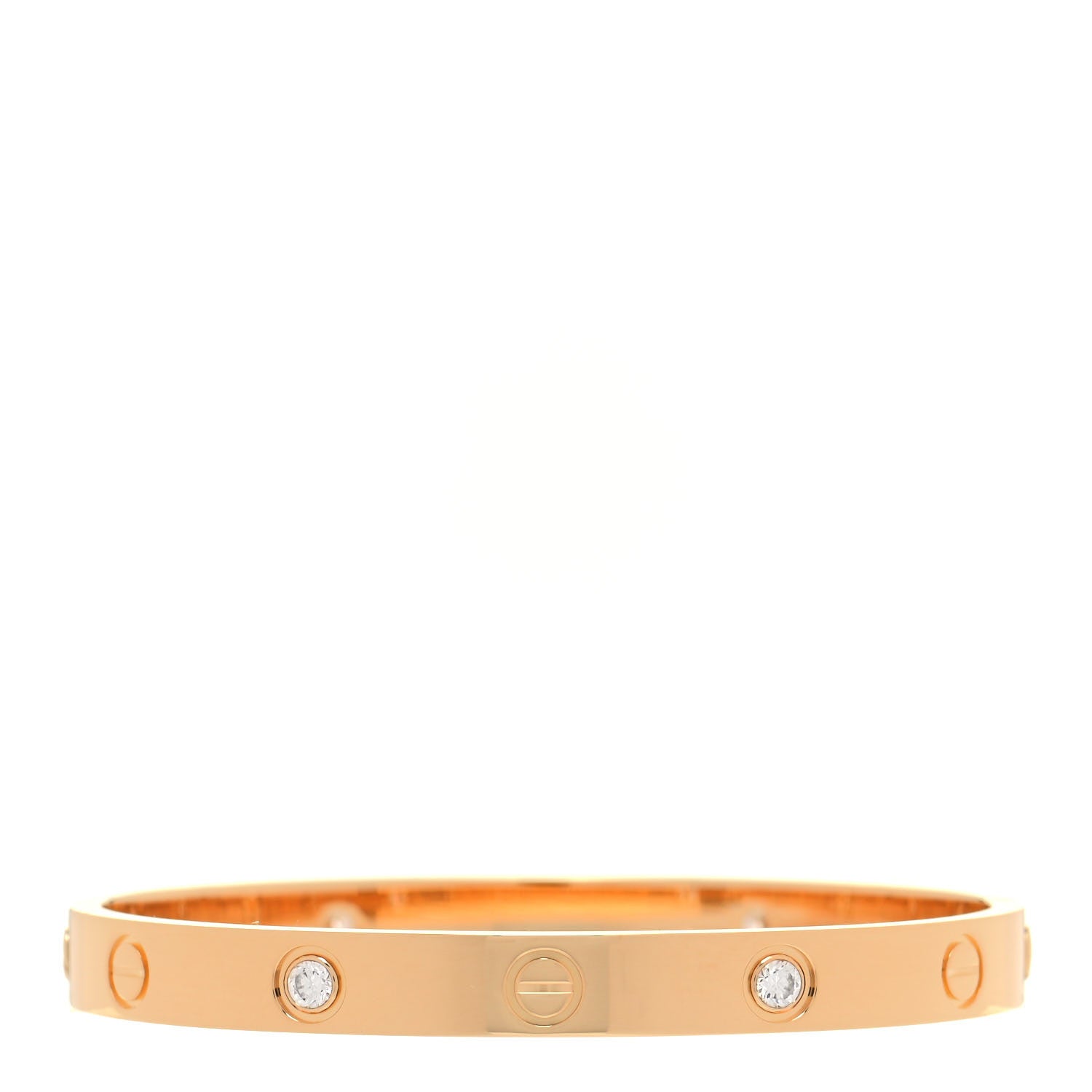 Cartier 18K Yellow Gold 4 Diamond LOVE Bracelet 16 1 of 4