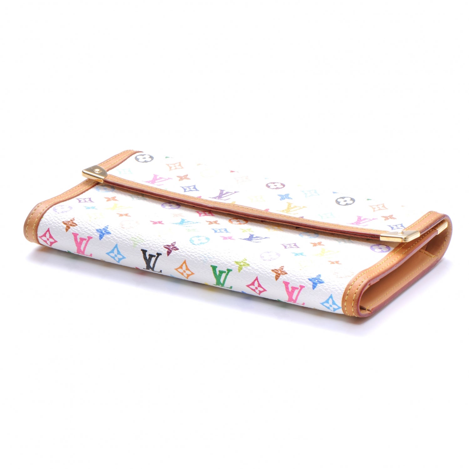 Louis Vuitton Monogram Multicolor Porte Tresor International Wallet White 4 of 7