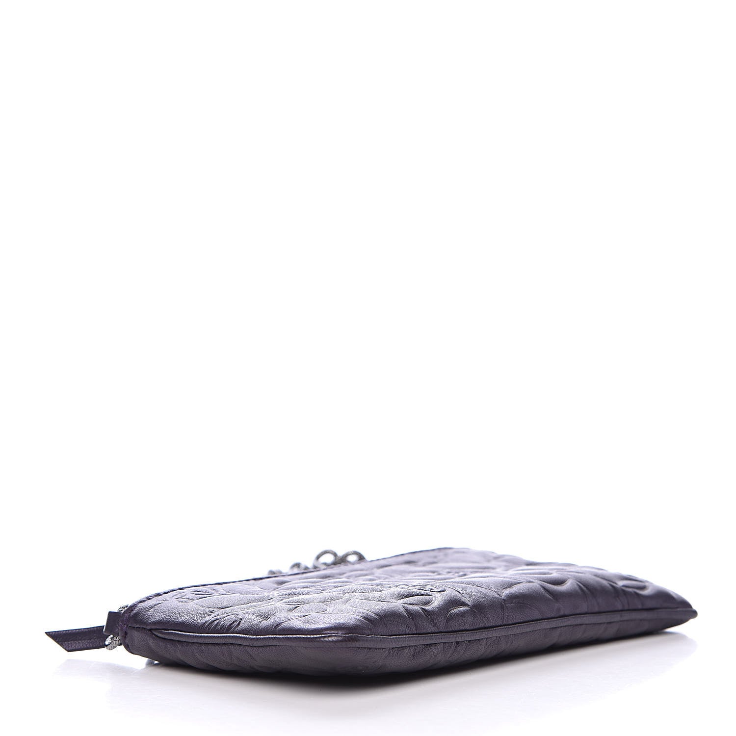 Chanel Lambskin Camellia Evening Bag Purple 4 of 7