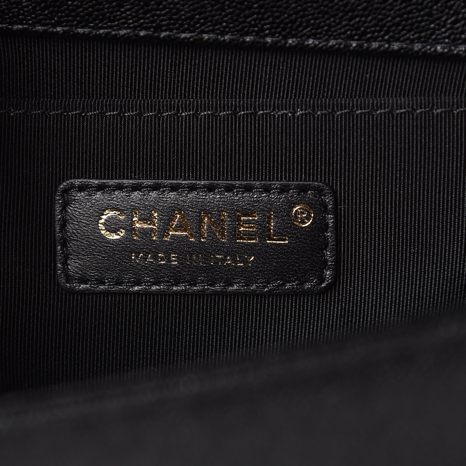 Chanel Caviar Chevron Quilted Medium Boy Flap Black 6 of 9