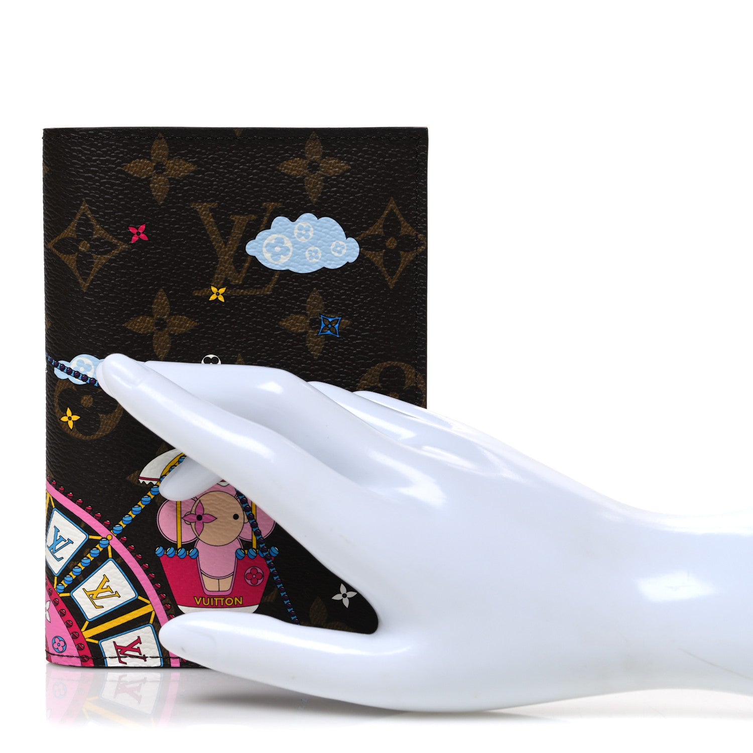 Louis Vuitton Monogram 2020 Christmas Animation Big Wheel Passport Cover Rose Ballerine 2 of 7