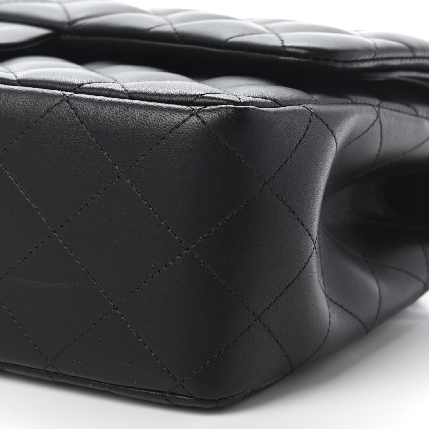 Chanel Lambskin Quilted Jumbo Double Flap Black 9 of 9