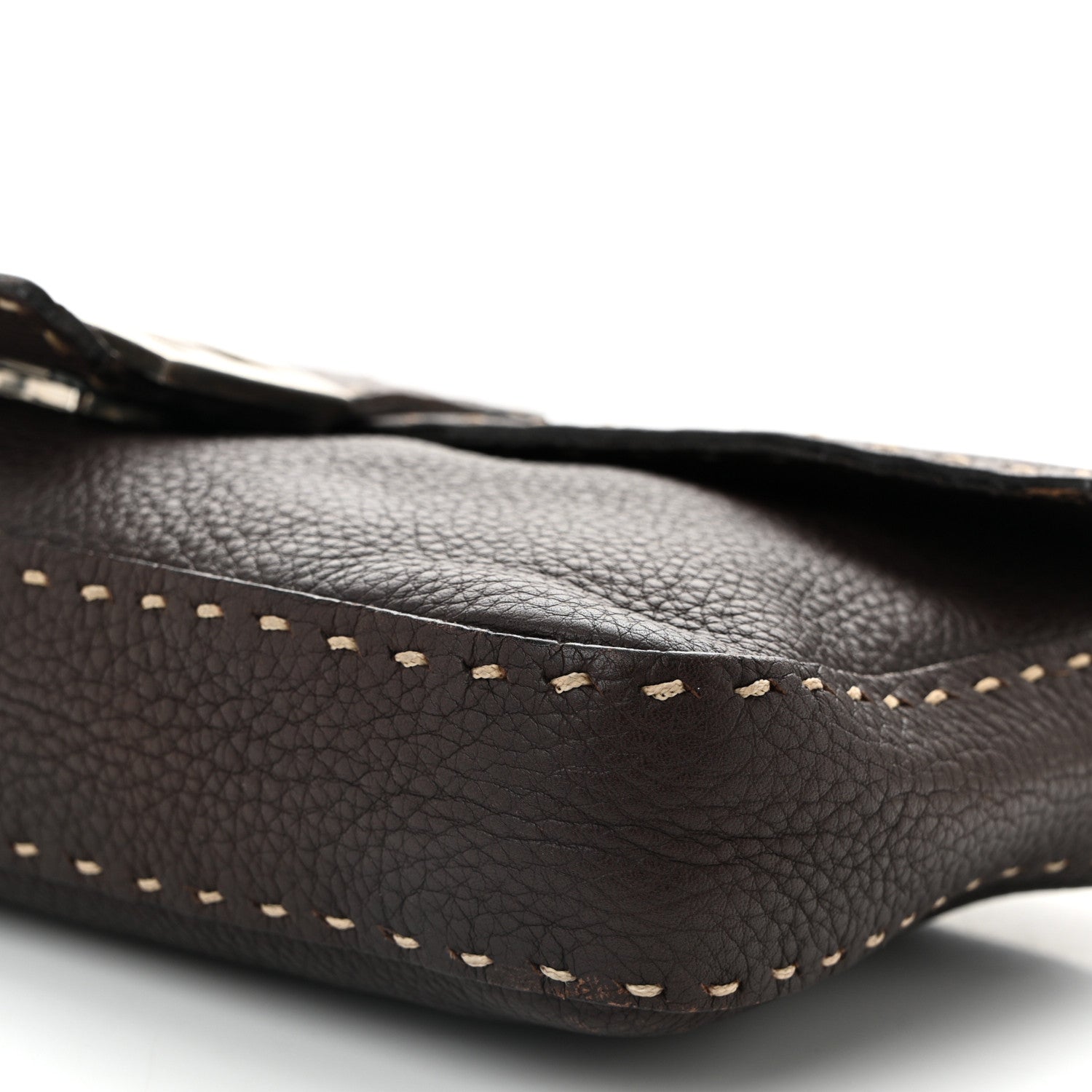Fendi Cuoio Romano Selleria Baguette Testa di Moro 8 of 8