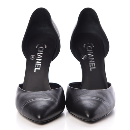 Chanel Lambskin Cap Toe d'Orsay Pumps 38 Black 2 of 16