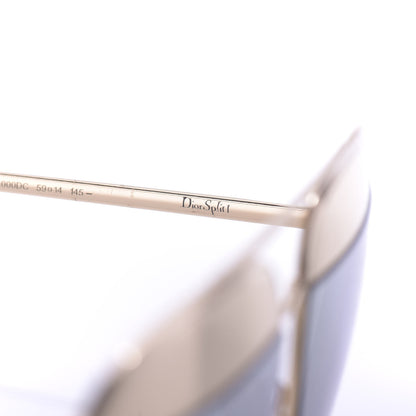 Christian Dior Split 1 Aviator Sunglasses Gold 5 of 9