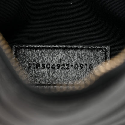 Saint Laurent Grain De Poudre Chevron Monogram Bill Pouch Black 7 of 8
