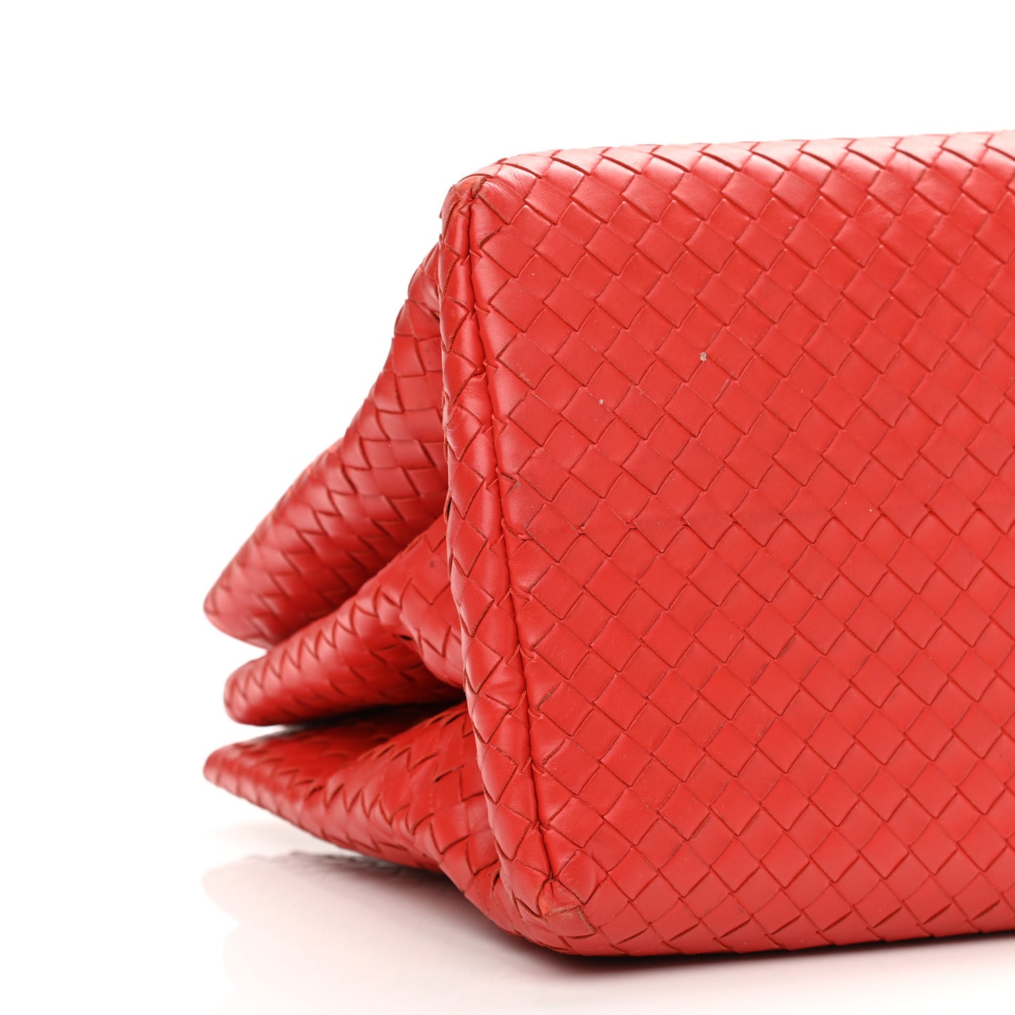 Nappa Intrecciato Medium Roma Tote Red