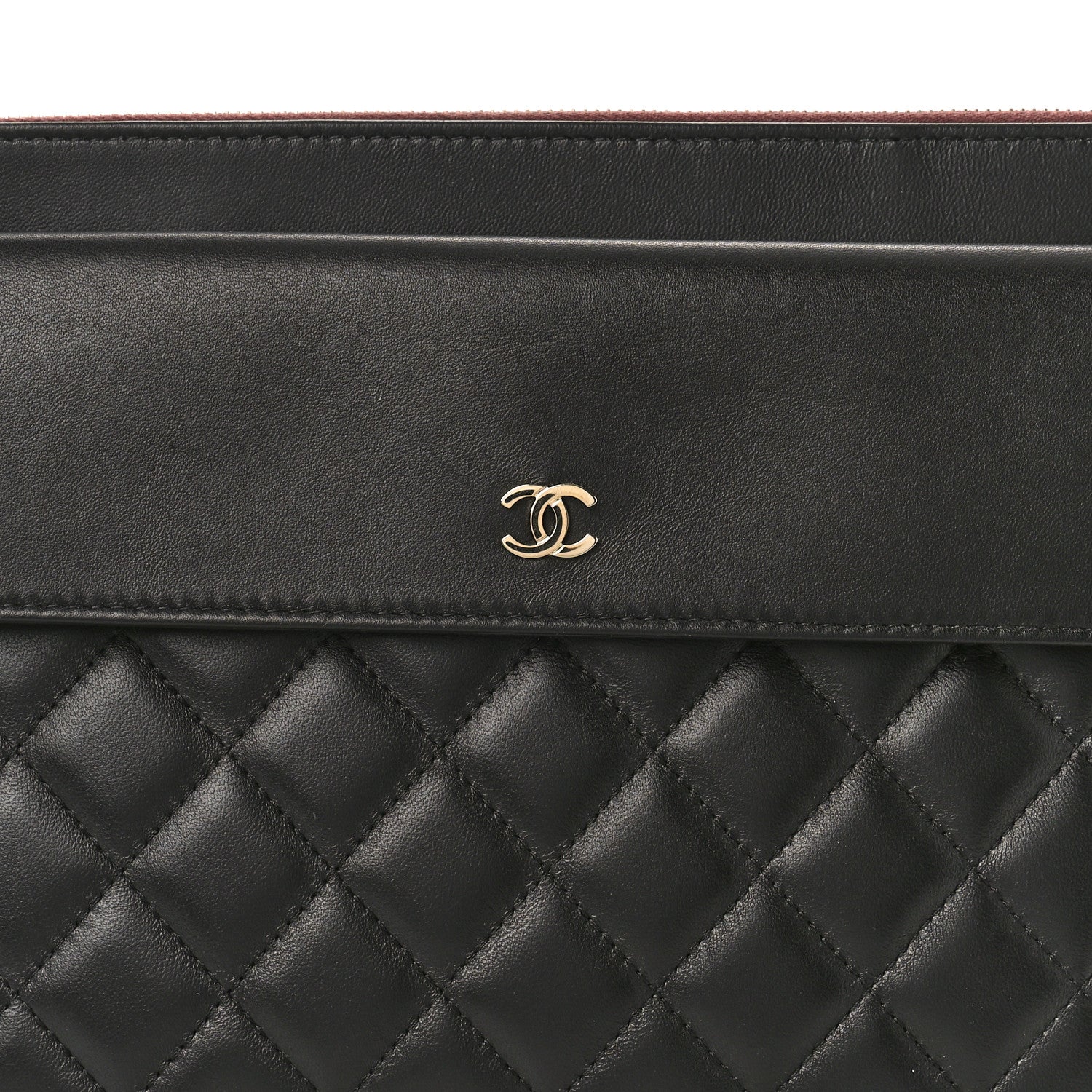 Chanel Lambskin Quilted Medium Flap Cosmetic Case Black 8 of 9