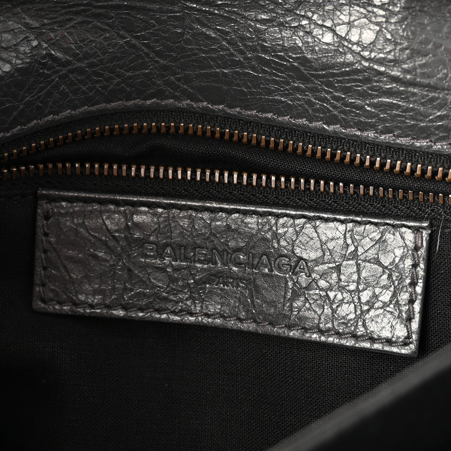 Balenciaga Agneau Classic Hardware Envelope Strap Clutch Gris Fossile 7 of 11