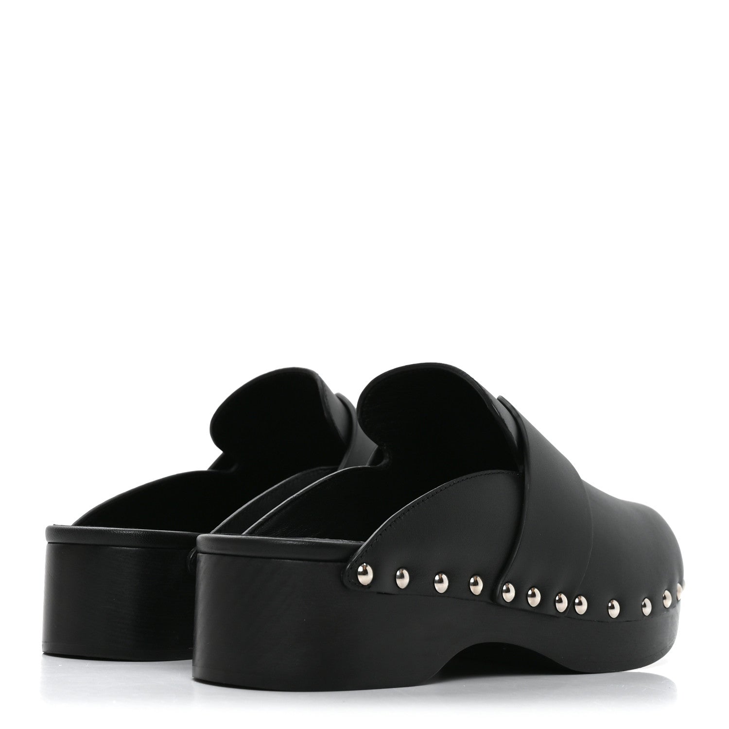 Hermes Calfskin Calya Mules 37 Black 4 of 8