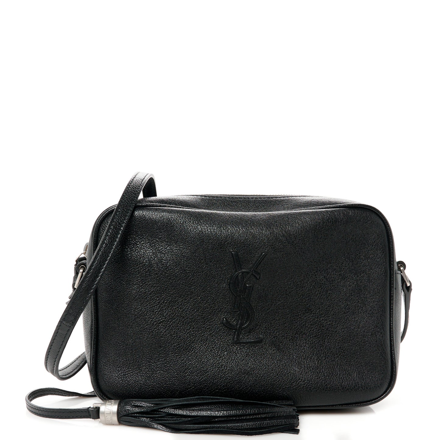 Lambskin Monogram Small Lou Camera Bag Black