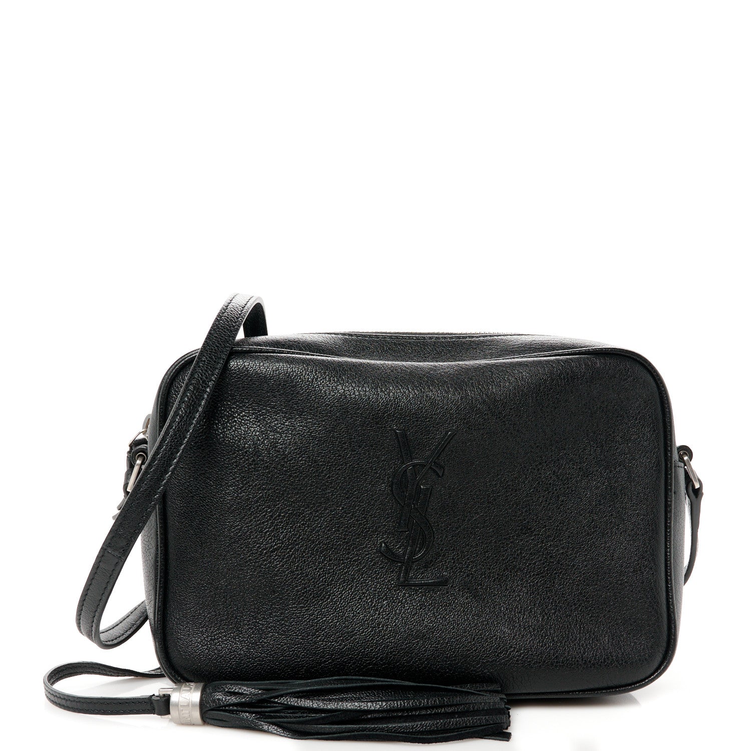 Saint Laurent Lambskin Monogram Small Lou Camera Bag Black 1 of 12
