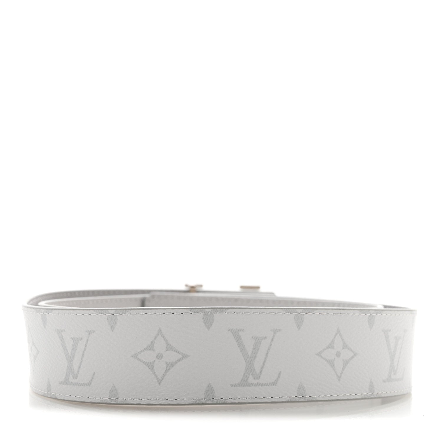 Louis Vuitton Taiga Monogram 40mm LV Initiales Belt 100 40 White 2 of 7