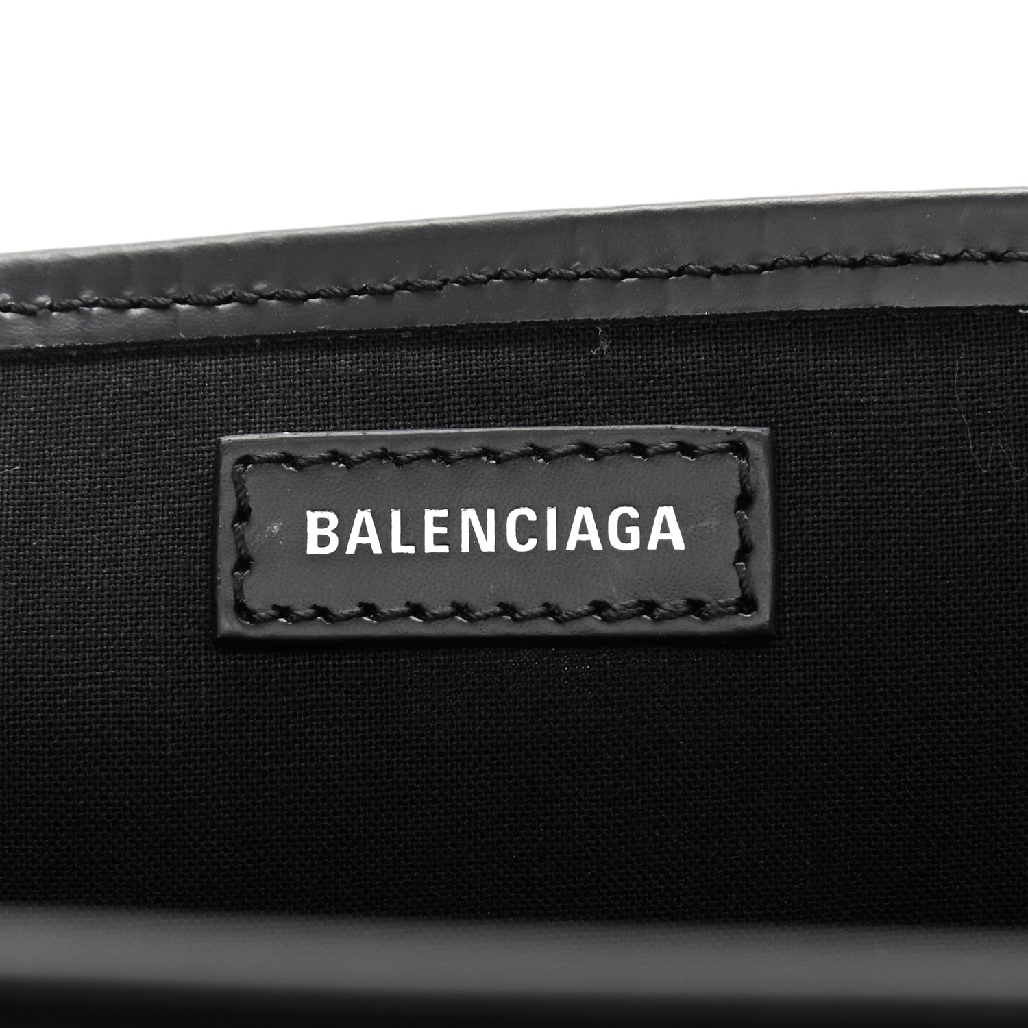 Balenciaga Cotton Canvas Calfskin S Navy Cabas Black 9 of 11