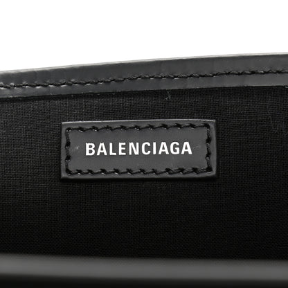Balenciaga Cotton Canvas Calfskin S Navy Cabas Black 9 of 11