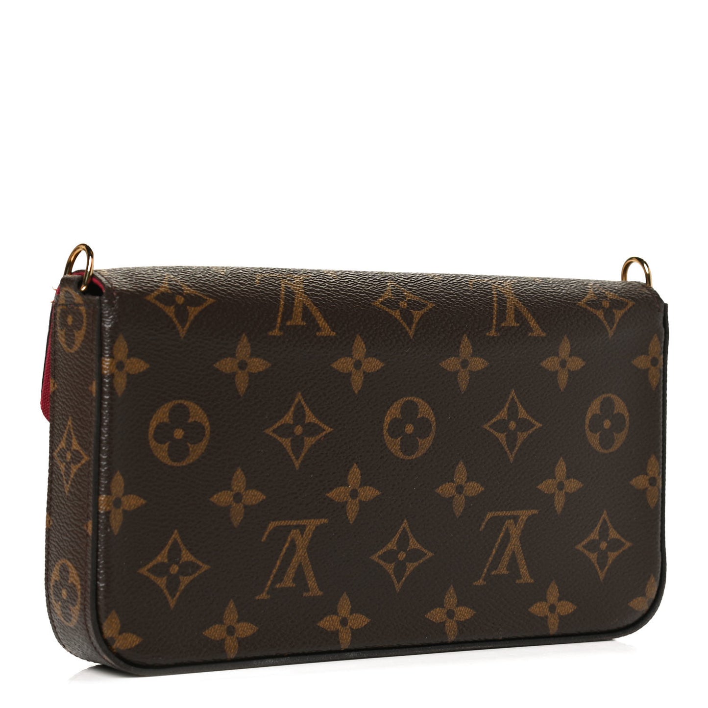Monogram Pochette Felicie Chain Wallet Fuchsia