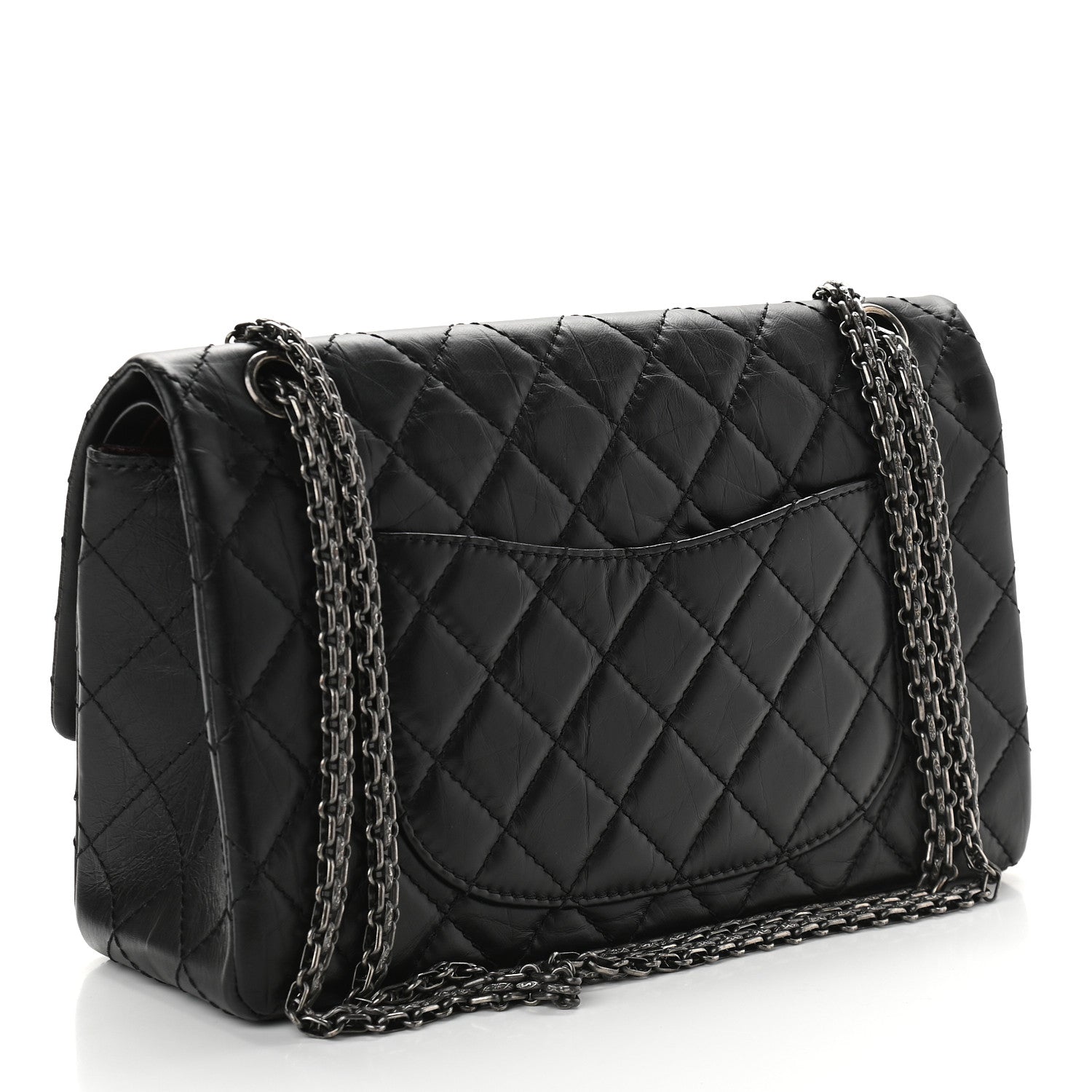Chanel Aged Calfskin Quilted 2.55 Reissue 226 Flap Black 3 of 9