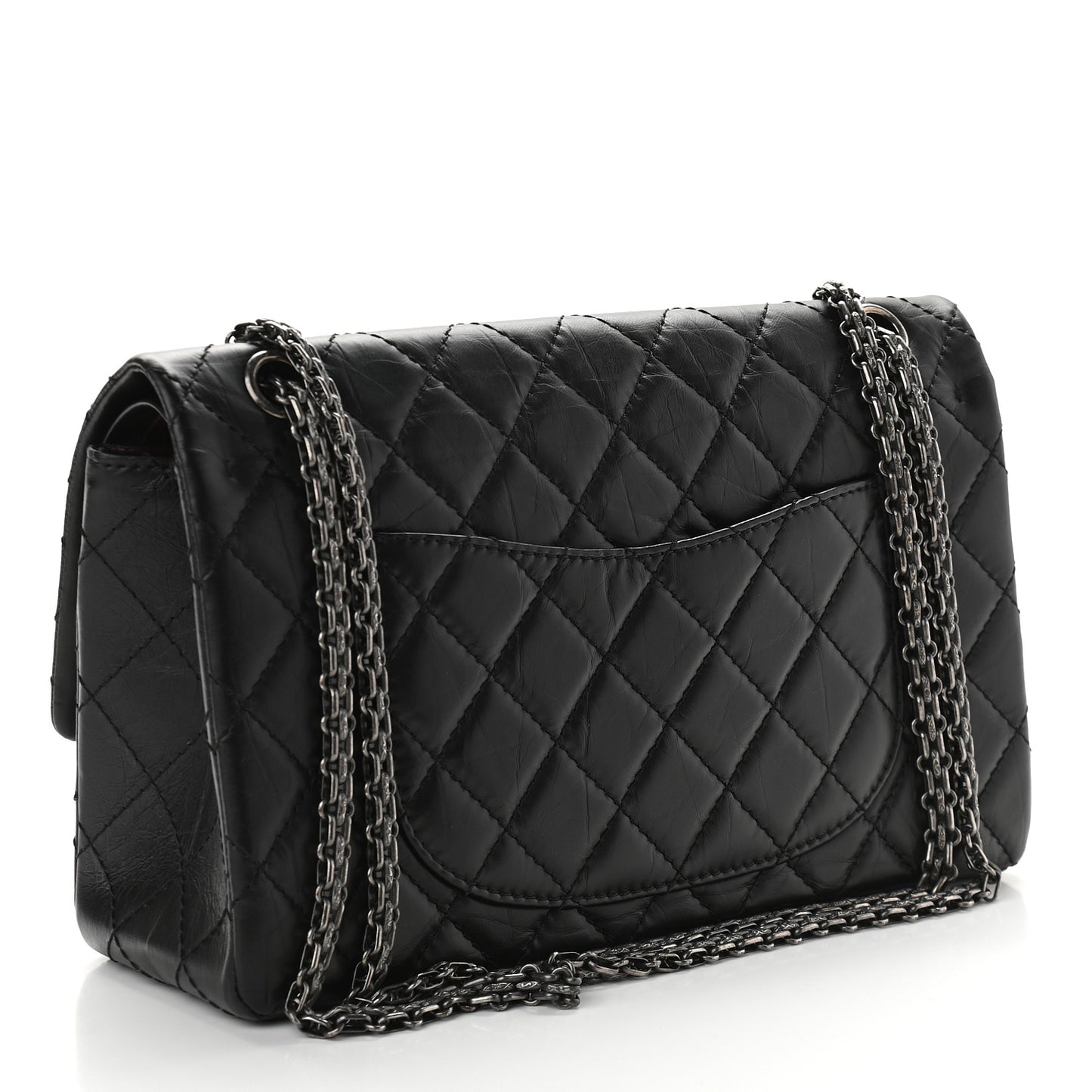 Aged Calfskin Quilted 2.55 Reissue 226 Flap Black
