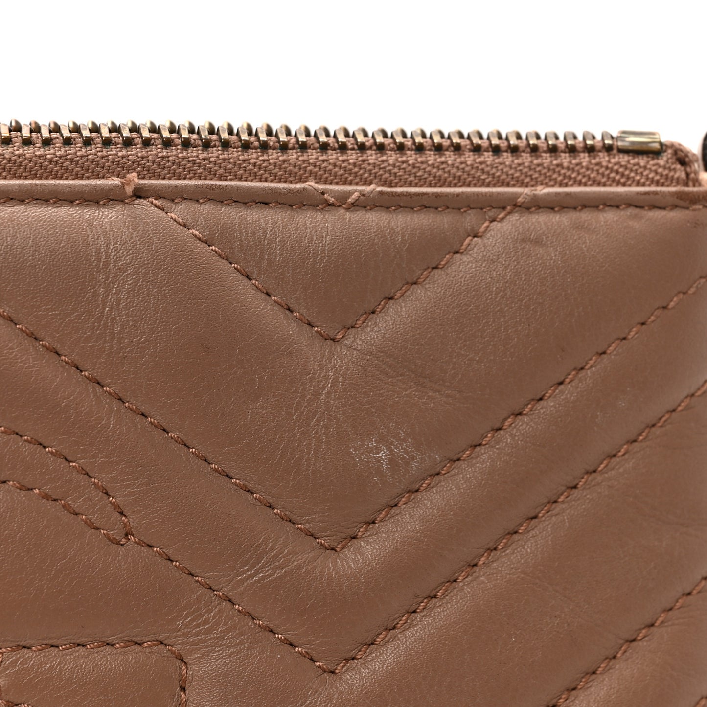 Calfskin Matelasse Mini GG Marmont Chain Bag Porcelain Rose