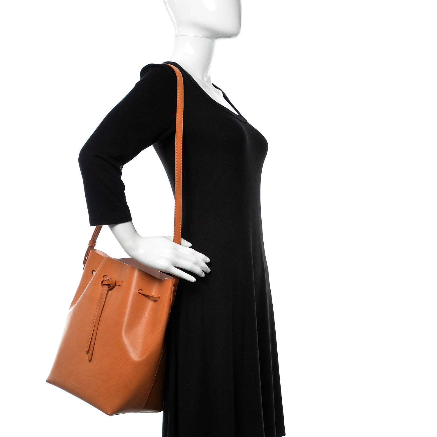 Mansur Gavriel Vegetable Tanned Calfskin Bucket Bag Cammello Rosa 2 of 11