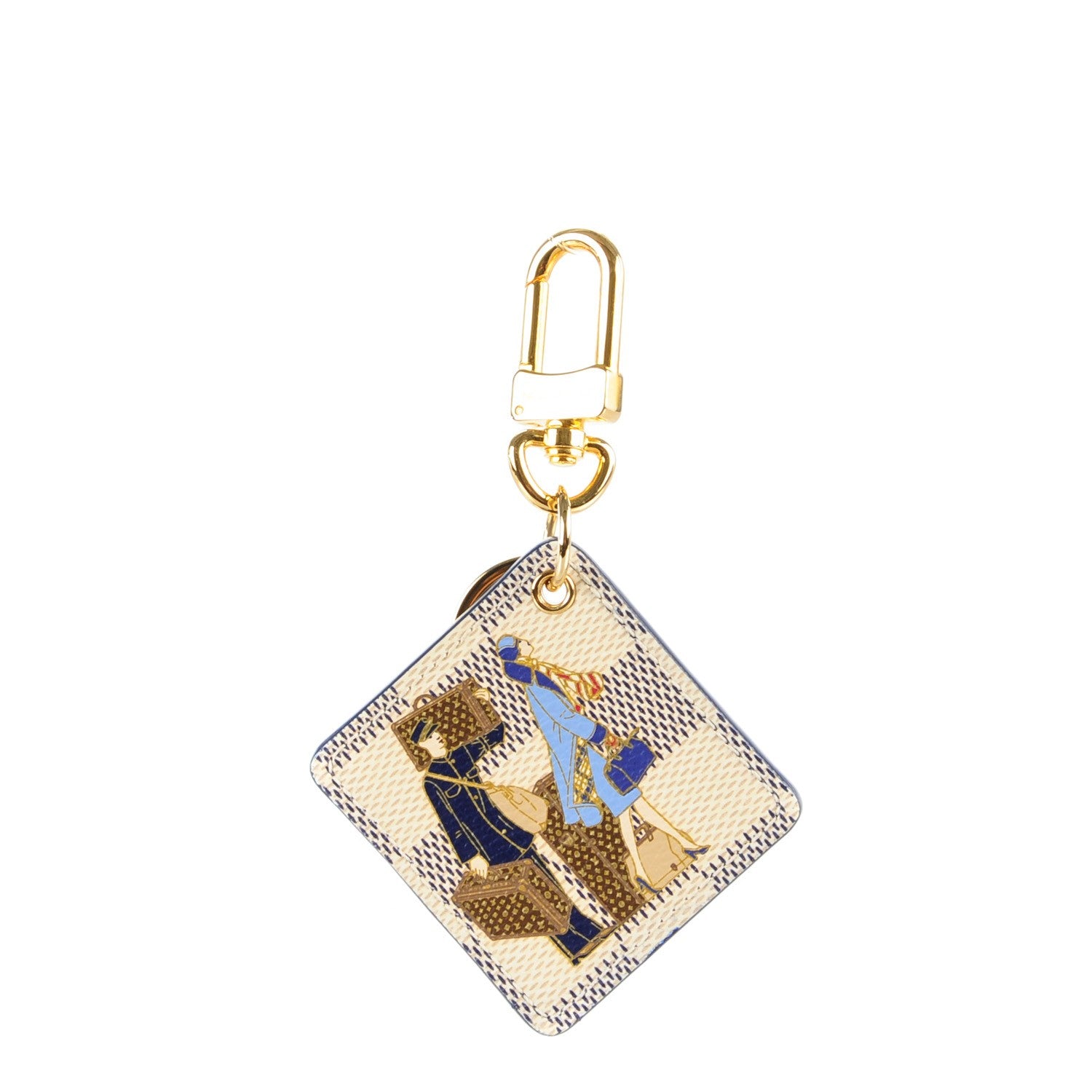 Louis Vuitton Damier Azur Illustre Groom Key Holder 1 of 6